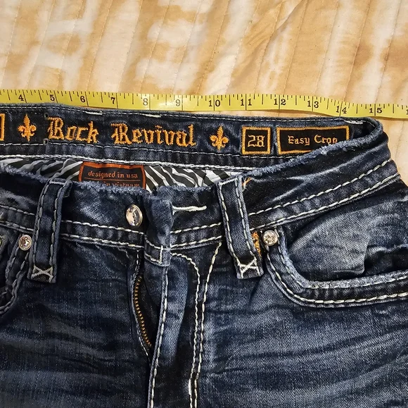 Rock Revival Easy Crop Jeans Womens size 28 - Picture 7 of 7